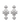Pendientes Champion, plata