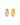 Pendientes Mencía P, plata dorada