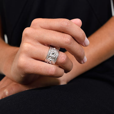 Anillo Tambor oro blanco