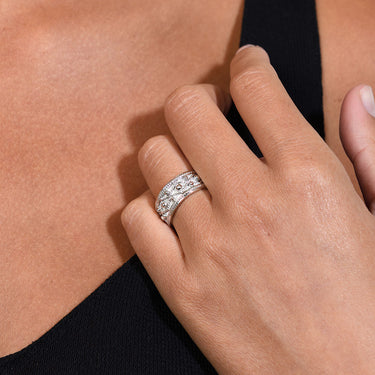 Anillo Timbal oro blanco