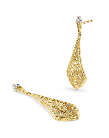 Pendientes Gardenia, oro