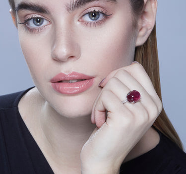 Anillo Nefertiti, oro blanco