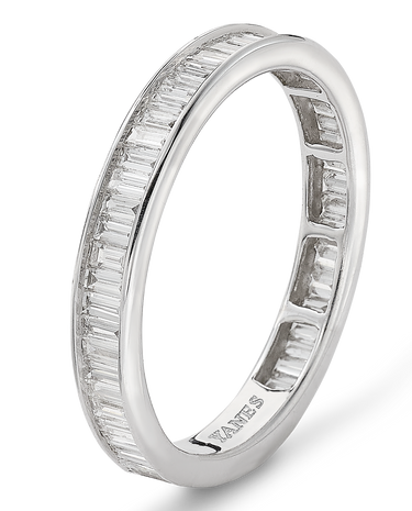 Alianza Justine diamantes 1,00 ct, oro blanco