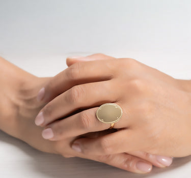 Anillo Abrás, plata dorada