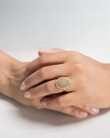 Anillo Abrás, plata dorada