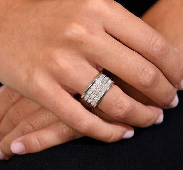 Anillo Alcazaba, oro blanco