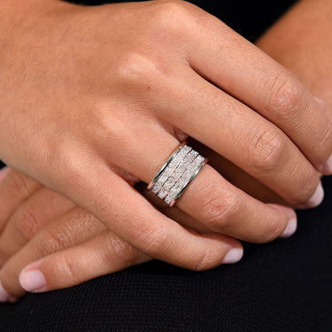 Anillo Alcazaba, oro blanco