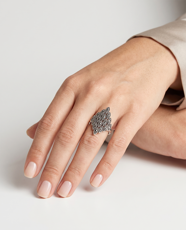 Anillo Bagua, plata