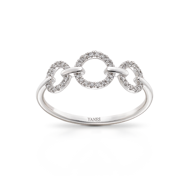 Anillo Bimba diamantes, oro blanco
