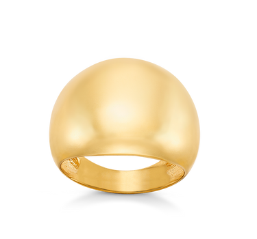 Anillo Brancusi, plata dorada