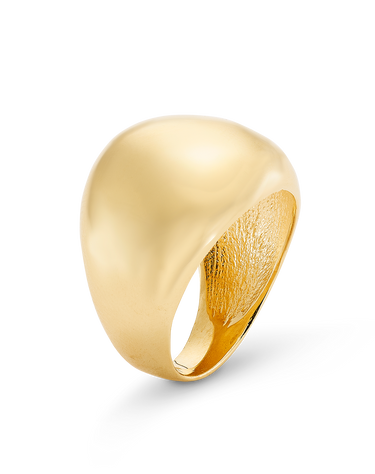 Anillo Brancusi, plata dorada