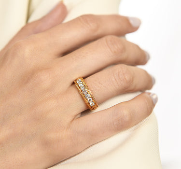 Anillo Califato Medium diamantes, oro