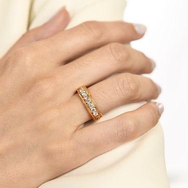Anillo Califato Medium diamantes, oro