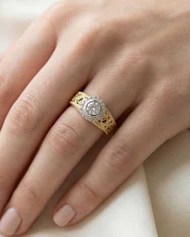 Anillo Carmen diamantes mini, oro