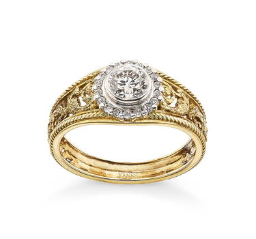 Carmen gold and diamond ring