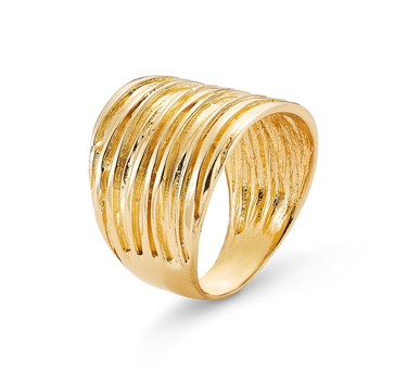 Anillo Charm, plata dorada