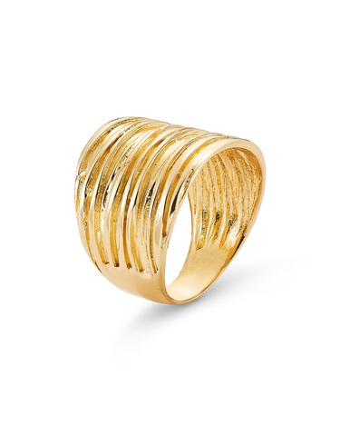 Anillo Charm, plata dorada