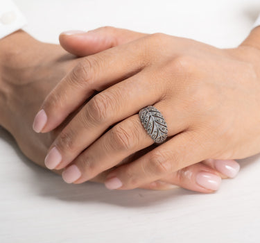 Anillo Chopin marcasitas, plata