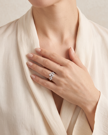 Anillo Grazia, oro blanco