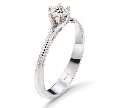 Anillo Kaia diamante 0,30 ct, oro blanco