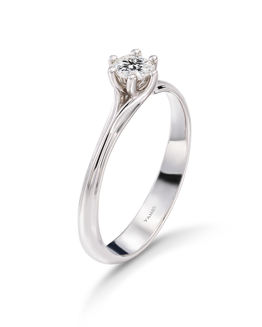 Anillo Kaia diamante 0,30 ct, oro blanco