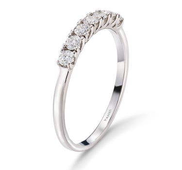 Anillo Kelly diamantes 0,30 ct, oro blanco