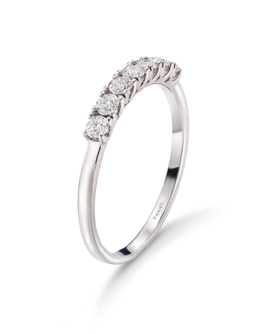 Anillo Kelly diamantes 0,30 ct, oro blanco