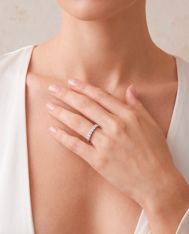 Kelly ring 0.45 ct diamonds, white gold