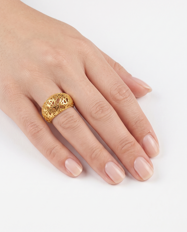 Anillo Kym, plata dorada