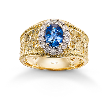 Anillo Mini Almanzor zafiro, oro