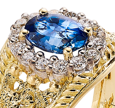 Anillo Mini Almanzor zafiro, oro