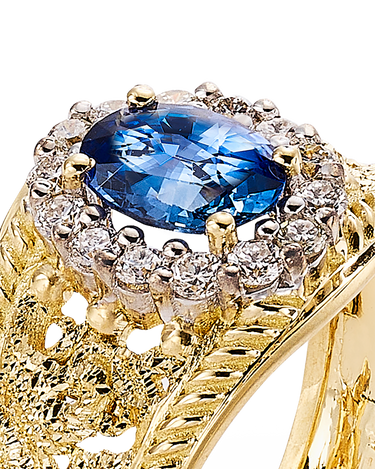 Anillo Mini Almanzor zafiro, oro