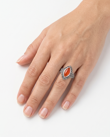 Anillo Neru Ágata, plata