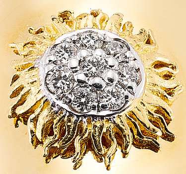 Anillo Sol diamantes, oro