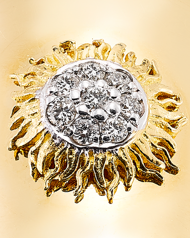 Anillo Sol diamantes, oro