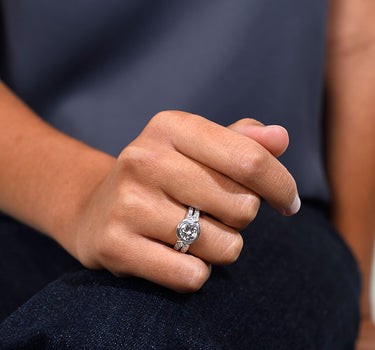 Anillo Solitario Soul diamantes, oro blanco