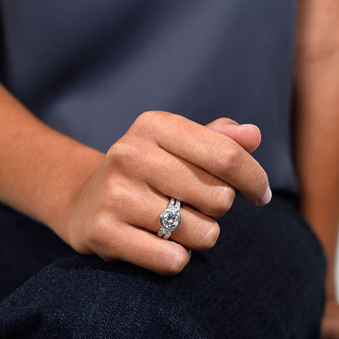 Anillo Solitario Soul diamantes, oro blanco