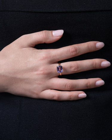 Anillo Sweet amatista, plata dorada