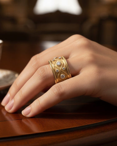 Anillo Tambor diamantes, oro
