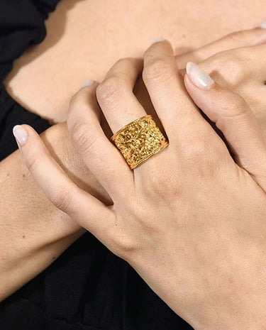 Anillo Traviata, plata dorada
