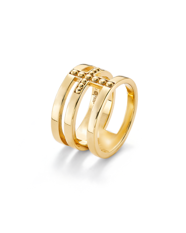 Anillo Trinity, plata dorada