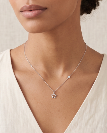 Bambina pendant diamonds, white gold