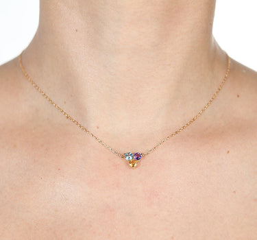 Colgante Candy Trio topacio, citrino y amatista, oro