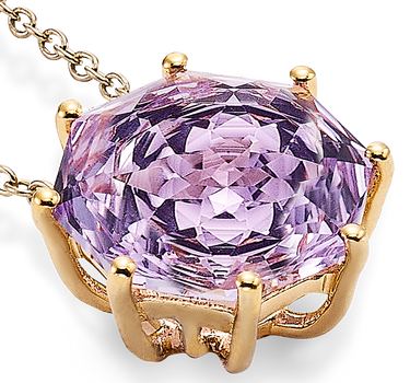 Colgante Carla amatista, plata dorada