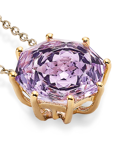 Colgante Carla amatista, plata dorada