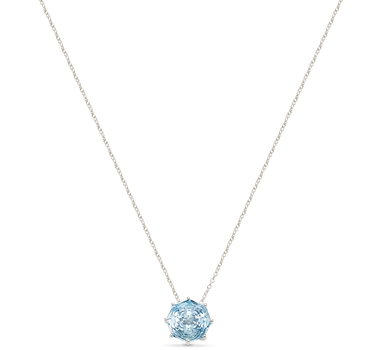 Colgante Carla topacio azul, plata