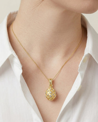 Colgante Colón diamantes mini, oro