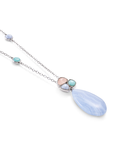 Colgante Dafne calcedonia, plata