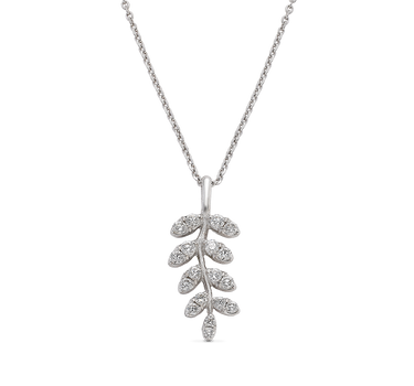 Colgante Francesca diamantes, oro blanco