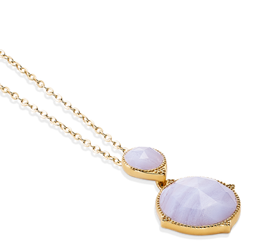 Colgante Ninfa calcedonia, plata dorada